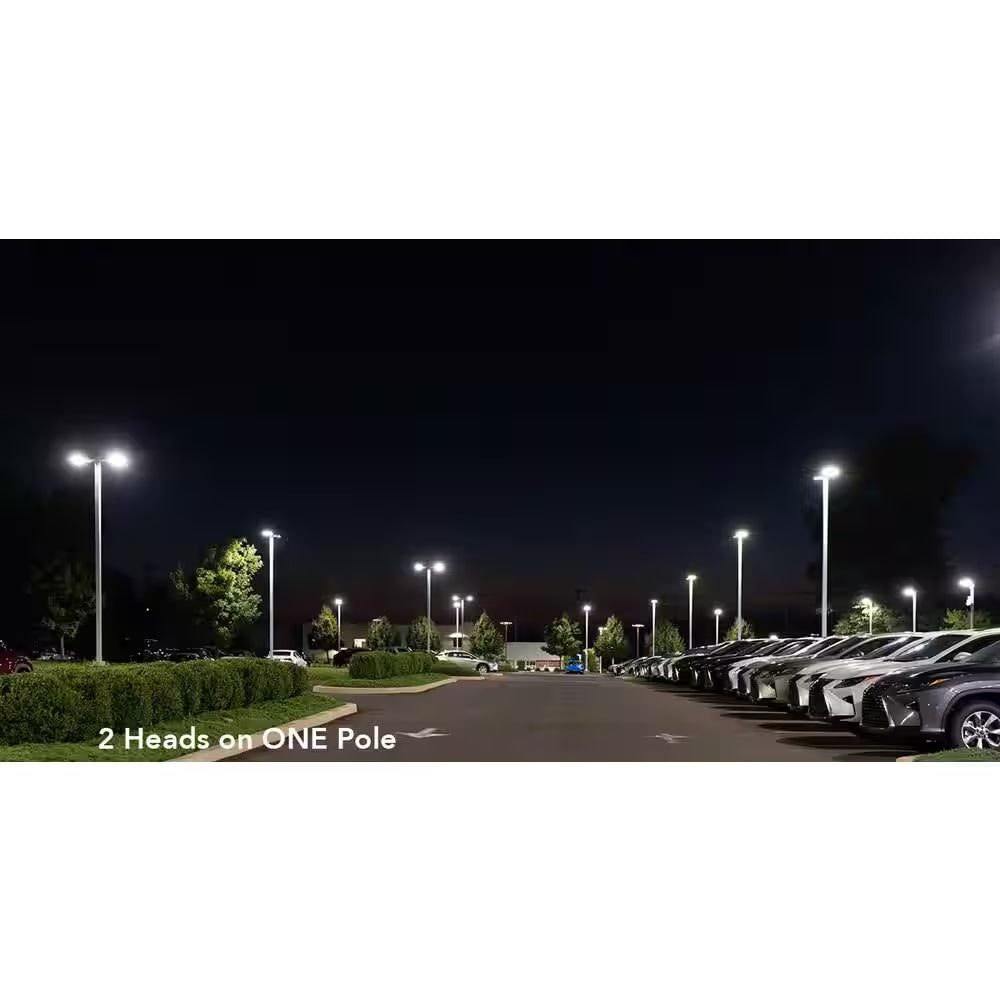 Solar Power Dusk to Dawn Black Aluminum Outdoor Integrated LED Ai-Smart Sensing 3200 Lumens Cree Area Path Parking Light