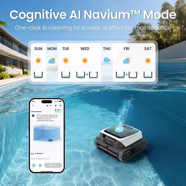 Scuba N3, Robotic Pool Vacuum, in Ground, for Pool Floor, Wall, Waterline, AI Vision Cleaning