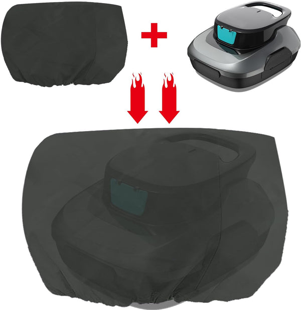 Protective Cover for Cordless Robotic Pool Cleaner -  Cover for above Ground and Ingound Robot Vacuum Waterproof and UV Resistant,Customized for Automatic Robotic Vacuum,Outdoor Machine