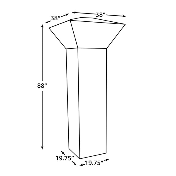 Full-Length Outdoor Vinyl Cover for Fire Sense Gas Patio Heaters with Square Reflectors