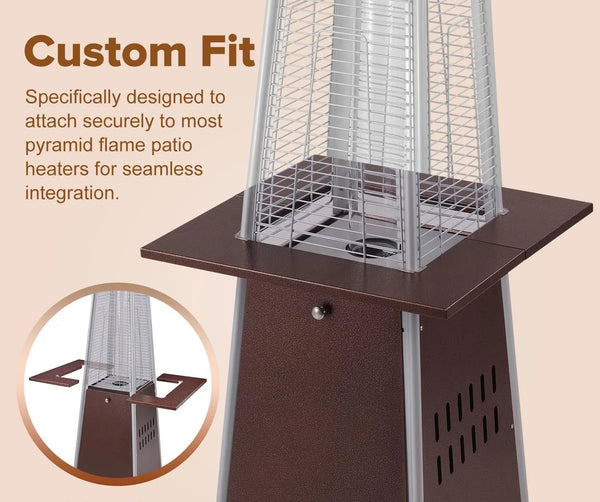 Pyramid Flame Patio Heater Accessory Table - Bronze