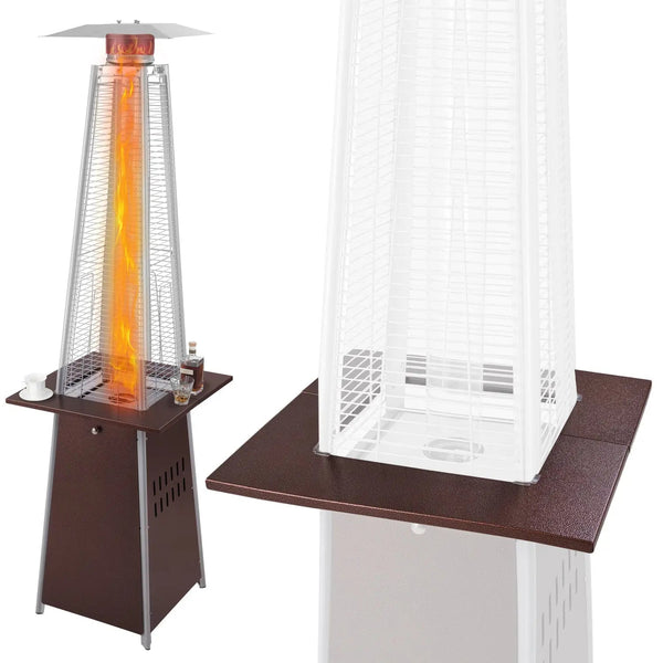Pyramid Flame Patio Heater Accessory Table - Hammered Tone Bronze