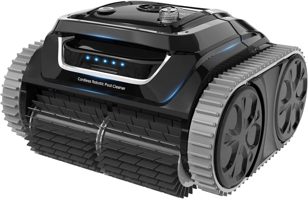 WYBOT S1SE Cordless Robotic Pool Cleaner, Pool Vacuum for Inground Pools with APP Support, Wall & Waterline Cleaning up to 1,937Sq.Ft, 7 Cleaning Modes, 150Mins Runtime(Blackgrey)