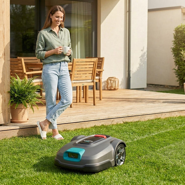 Robotic Lawn Mower Built for Small Yards, AI Vision Navigation, Smart Obstacle Avoidance, 1,600 Sq Ft Coverage